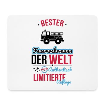 Best Firefighter in the World - 100% Authentic - Mouse Pad (horizontal) - white - Front