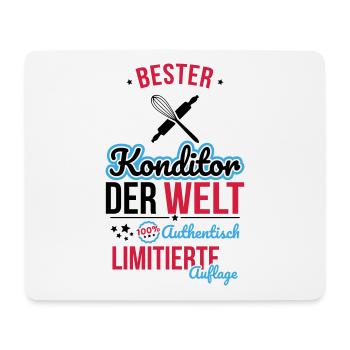 Bester Konditor der Welt - 100% Authentisch - Mousepad (Querformat) - Weiß - Vorne