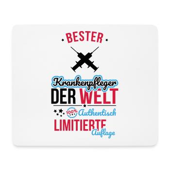 Bester Krankenpfleger der Welt - 100% Authentisch - Mousepad (Querformat) - Weiß - Vorne