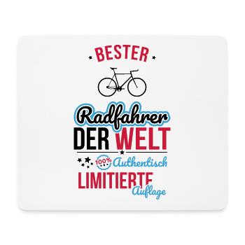 Best Cyclist in the World - 100% Authentic - Mouse Pad (horizontal) - white - Front