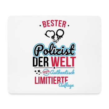 Meilleur policier du monde - 100 % authentique - Tapis de souris (format paysage) - blanc - Devant