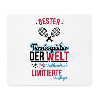 Best Tennis Player in the World - 100% Authentic - Mouse Pad (horizontal) - white - Front