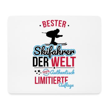 Best Skier in the World - 100% Authentic - Mouse Pad (horizontal) - white - Front
