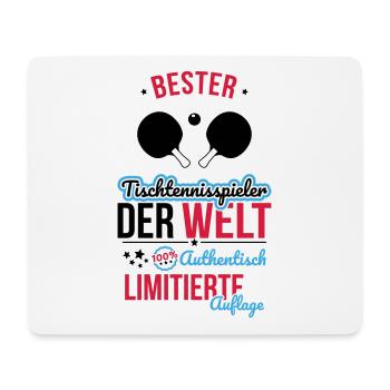 Bester Tischtennisspieler - 100% Authentisch - Mousepad (Querformat) - Weiß - Vorne