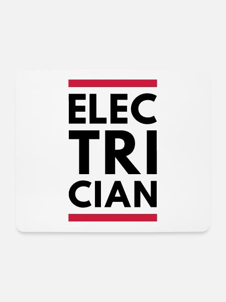 Electrician (two lines) - Mouse Pad (horizontal) - white