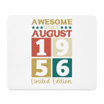 Awesome since August 1956 66th Birthday Gift - Mouse Pad (horizontal) - white - Front
