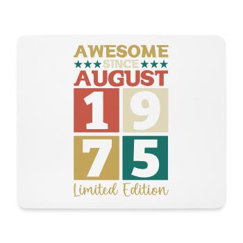 Awesome since August 1975 47th Birthday Gift - Mouse Pad (horizontal) - white - Front
