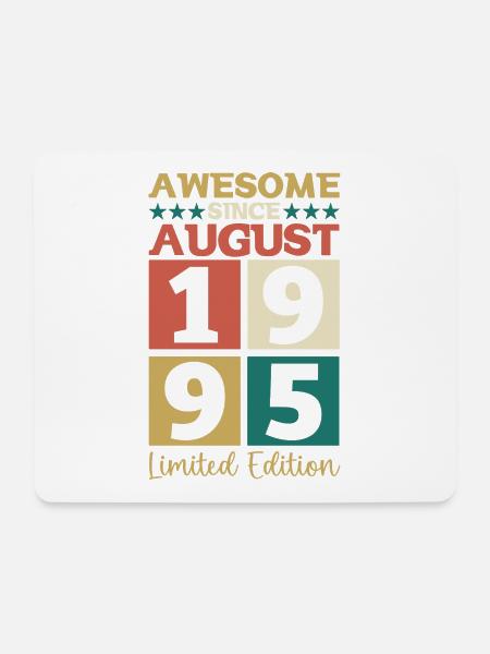 Awesome since August 1995 27. Geburtstag Geschenk - Mousepad (Querformat) - Weiß