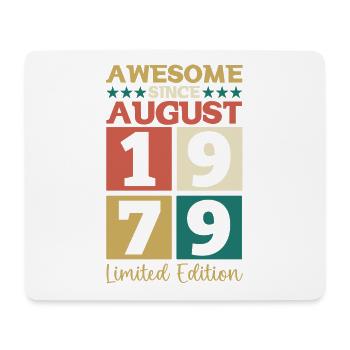 Awesome since August 1979 43rd Birthday Gift - Mouse Pad (horizontal) - white - Front
