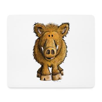 Wildsau - Mousepad (Querformat) - Weiß - Vorne