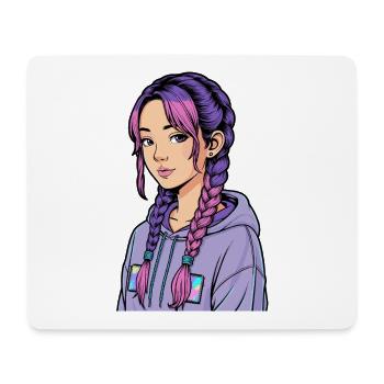 Anime Woman - Mouse Pad (horizontal) - white - Front