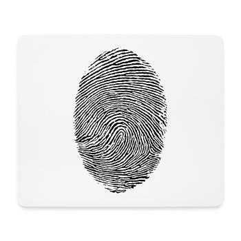 empreinte digitale - Tapis de souris (format paysage) - blanc - Devant