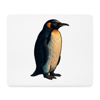Illustration de pingouin avec un contraste chaleureux - Tapis de souris (format paysage) - blanc - Devant