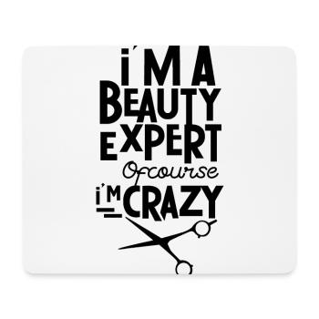 I'm a beauty expert make up beauty - Mouse Pad (horizontal) - white - Front