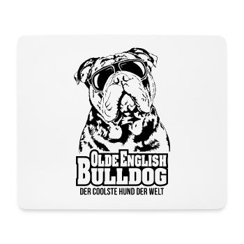 OLDE ENGLISH BULLDOG coolster Hund Hundespruch - Mousepad (Querformat) - Weiß - Vorne