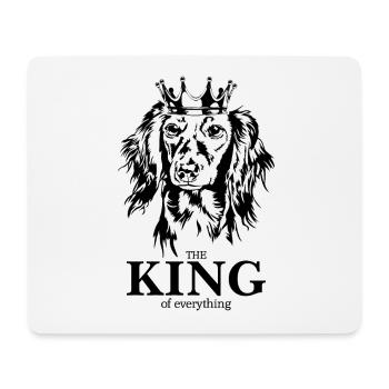 Langhaardackel King of everything Spruch Hunde - Mousepad (Querformat) - Weiß - Vorne