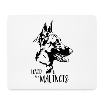 Aimé par un chien Malinois disant chien Wilsigns - Tapis de souris (format paysage) - blanc - Devant