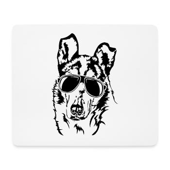 Kurzhaar Collie Sonnenbrille Hunde Hund Wilsigns - Mousepad (Querformat) - Weiß - Vorne