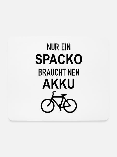 Nur ein Spacko braucht nen Akku - Mousepad (Querformat) - Weiß