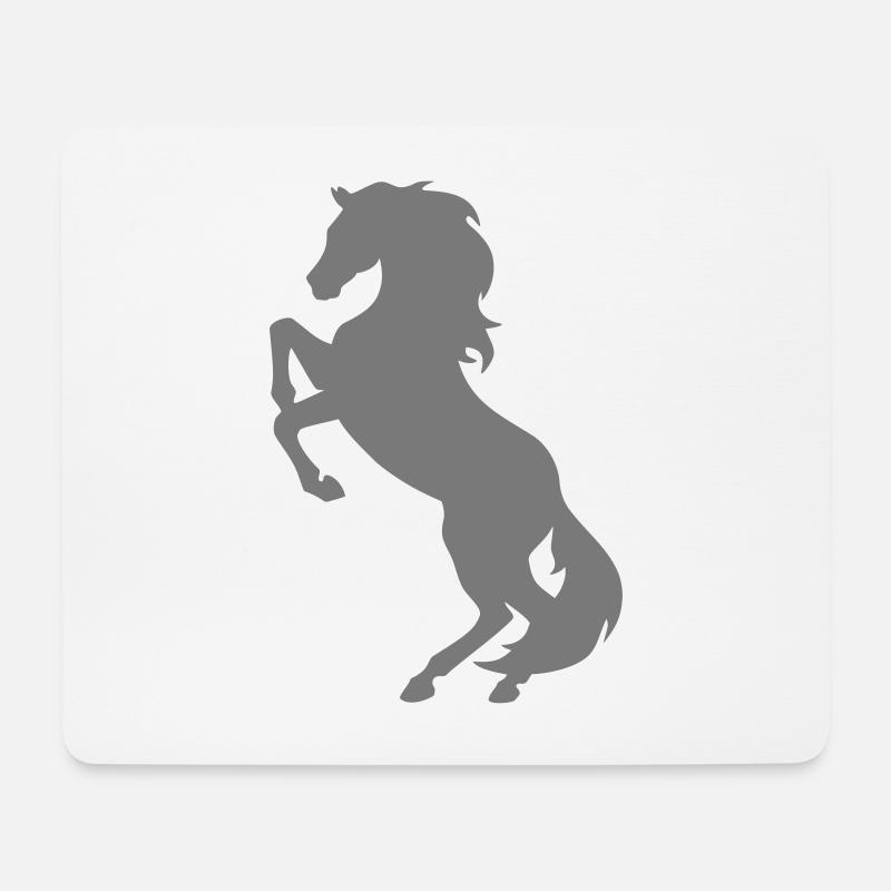 Pferd - Mousepad (Querformat) - Weiß