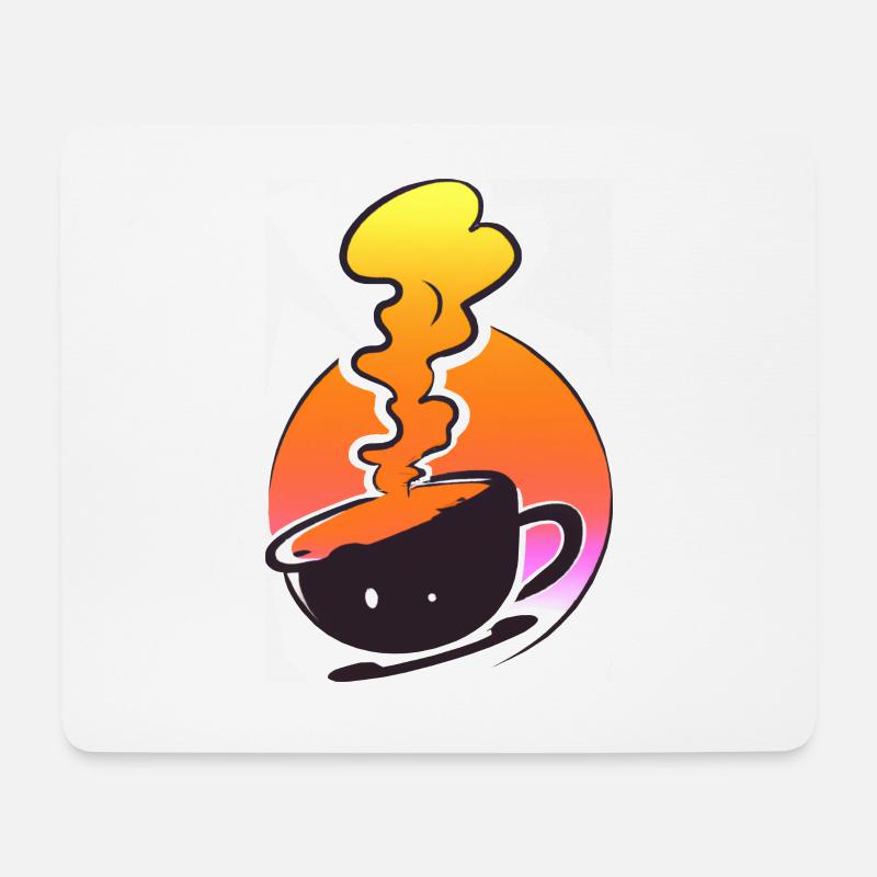 Kaffee am Morgen - und die Sonne geht auf - Mousepad (Querformat) - Weiß