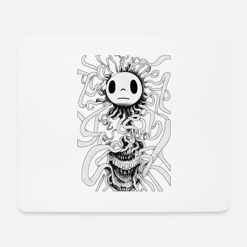 smilie Manga - Mousepad (Querformat) - Weiß