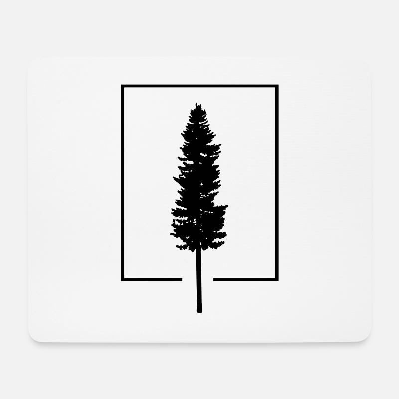 Tree in the box - Mousepad (Querformat) - Weiß