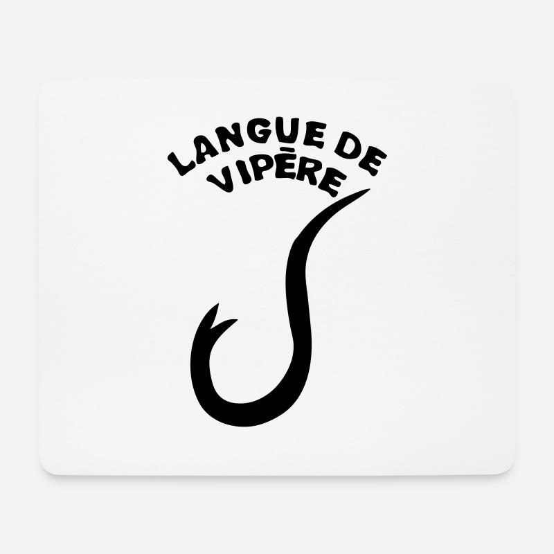 langue vipere expression 1 - Tapis de souris (format paysage) - blanc