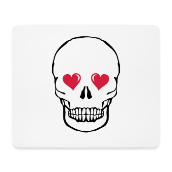 skull love 002 - Mouse Pad (horizontal) - white - Front