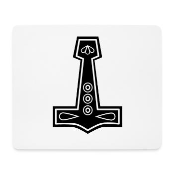 Thor marteau - Tapis de souris (format paysage) - blanc - Devant