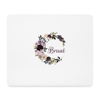 Braut Blumenkranz - Mousepad (Querformat) - Weiß - Vorne