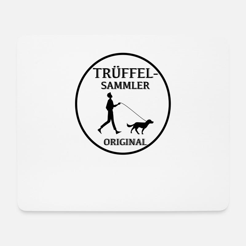 Trüffel Sammler Design Geschenk Hund spazieren - Mousepad (Querformat) - Weiß