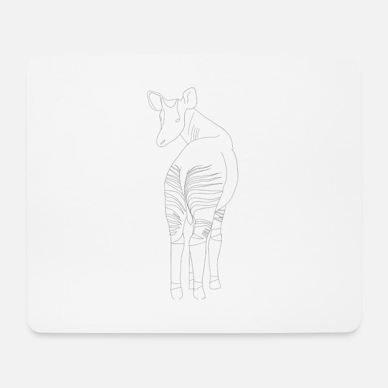 okapi - Mousepad (Querformat) - Weiß