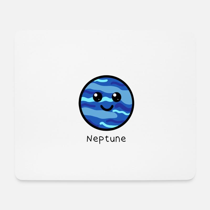 Niedlicher Neptun - Mousepad (Querformat) - Weiß