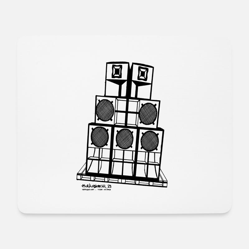 soundsystem - Mousepad (Querformat) - Weiß