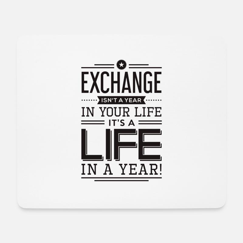 EXCHANGE LIFE - Mousepad (Querformat) - Weiß