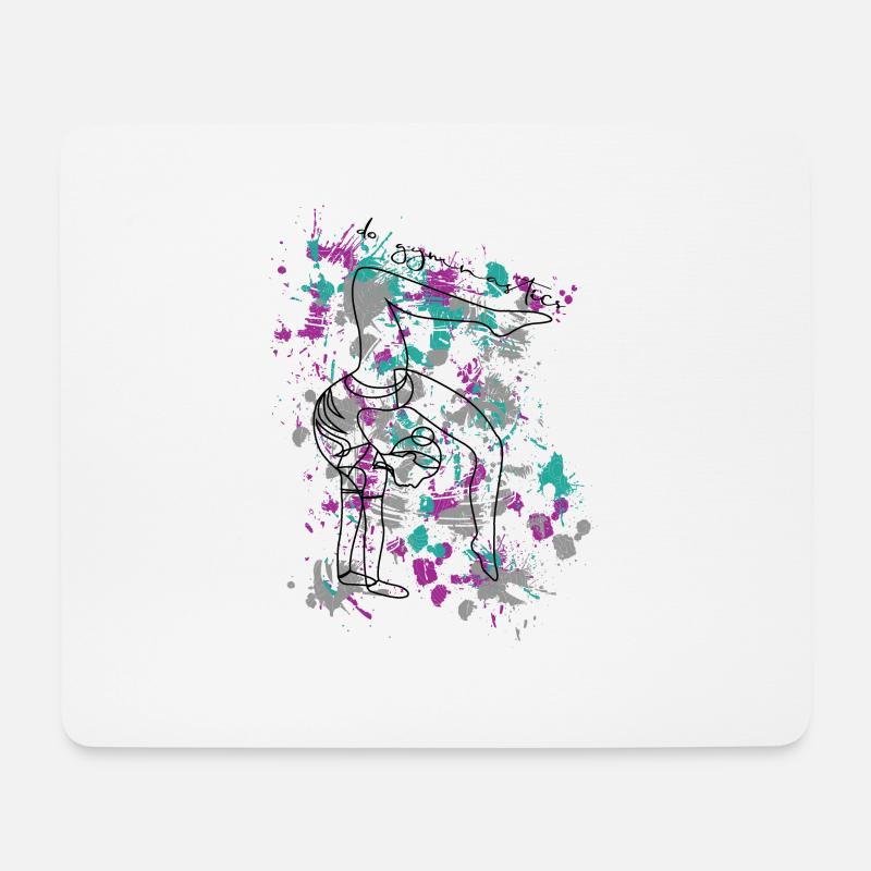 Turnerin Bodenturnen Gymnastik - Mousepad (Querformat) - Weiß