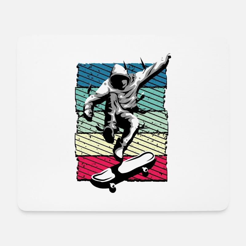 Skate | Skateboard fahren | Skater - Mousepad (Querformat) - Weiß
