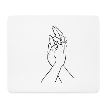 Hands - Mouse Pad (horizontal) - white - Front