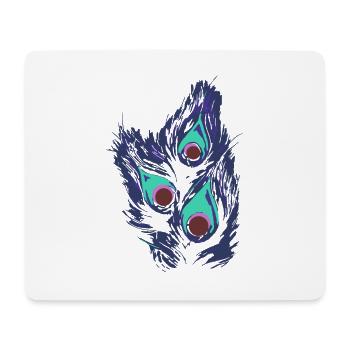 Peacock Peacock Feather,Peacock,Peacock Eye - Mouse Pad (horizontal) - white - Front