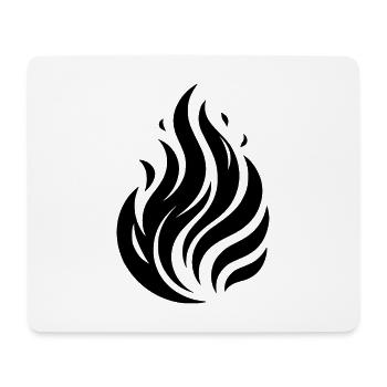 Feuer Tattoo Flammen Illustration Design - Mousepad (Querformat) - Weiß - Vorne
