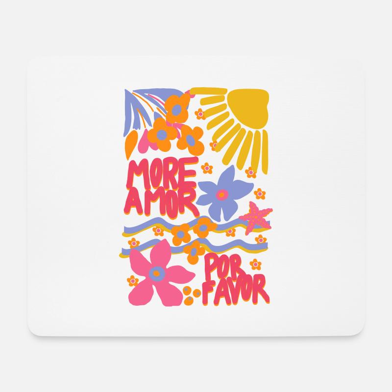 Mehr Liebe - Mousepad (Querformat) - Weiß