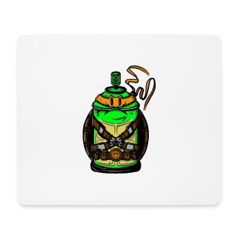 Neon Grün Spraygrenade Outfit - Mousepad (Querformat) - Weiß - Vorne