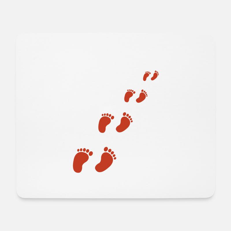 Füße - Mousepad (Querformat) - Weiß