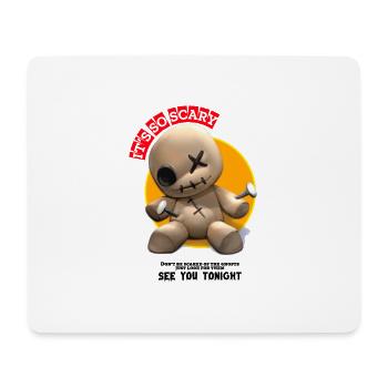 The ghost doll is very scary horror cartoon - Mousepad (Querformat) - Weiß - Vorne