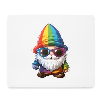 Regenborgen dwarf with sunglasses - Mouse Pad (horizontal) - white - Front