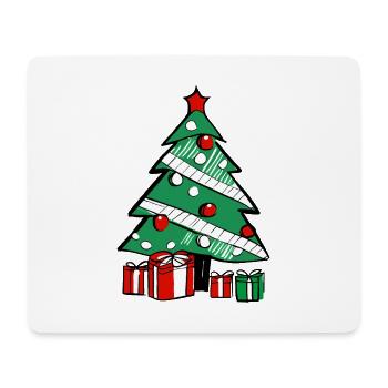 Christmas tree and gifts. - Mouse Pad (horizontal) - white - Front