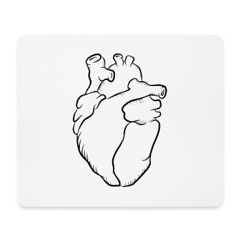Anatomical heartline print - Mouse Pad (horizontal) - white - Front