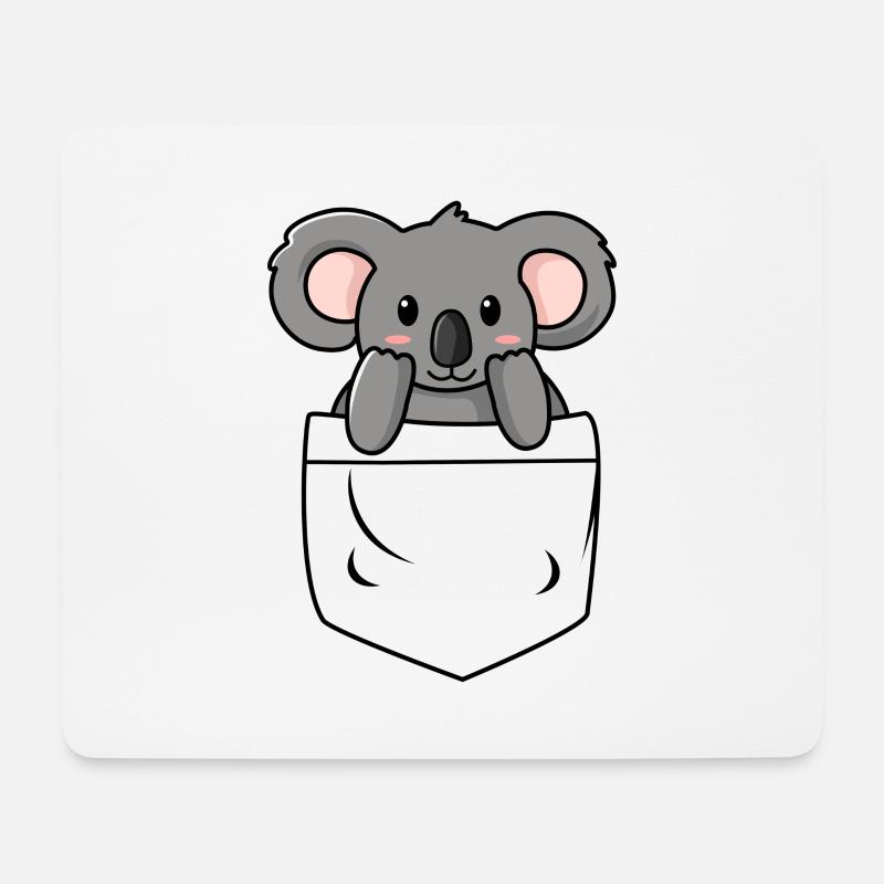 Koala Pocket - Mousepad (Querformat) - Weiß