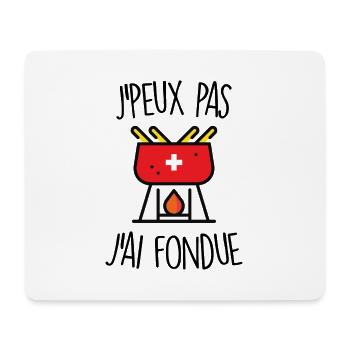 J'peux pas j'ai fondue - Tapis de souris (format paysage) - blanc - Devant